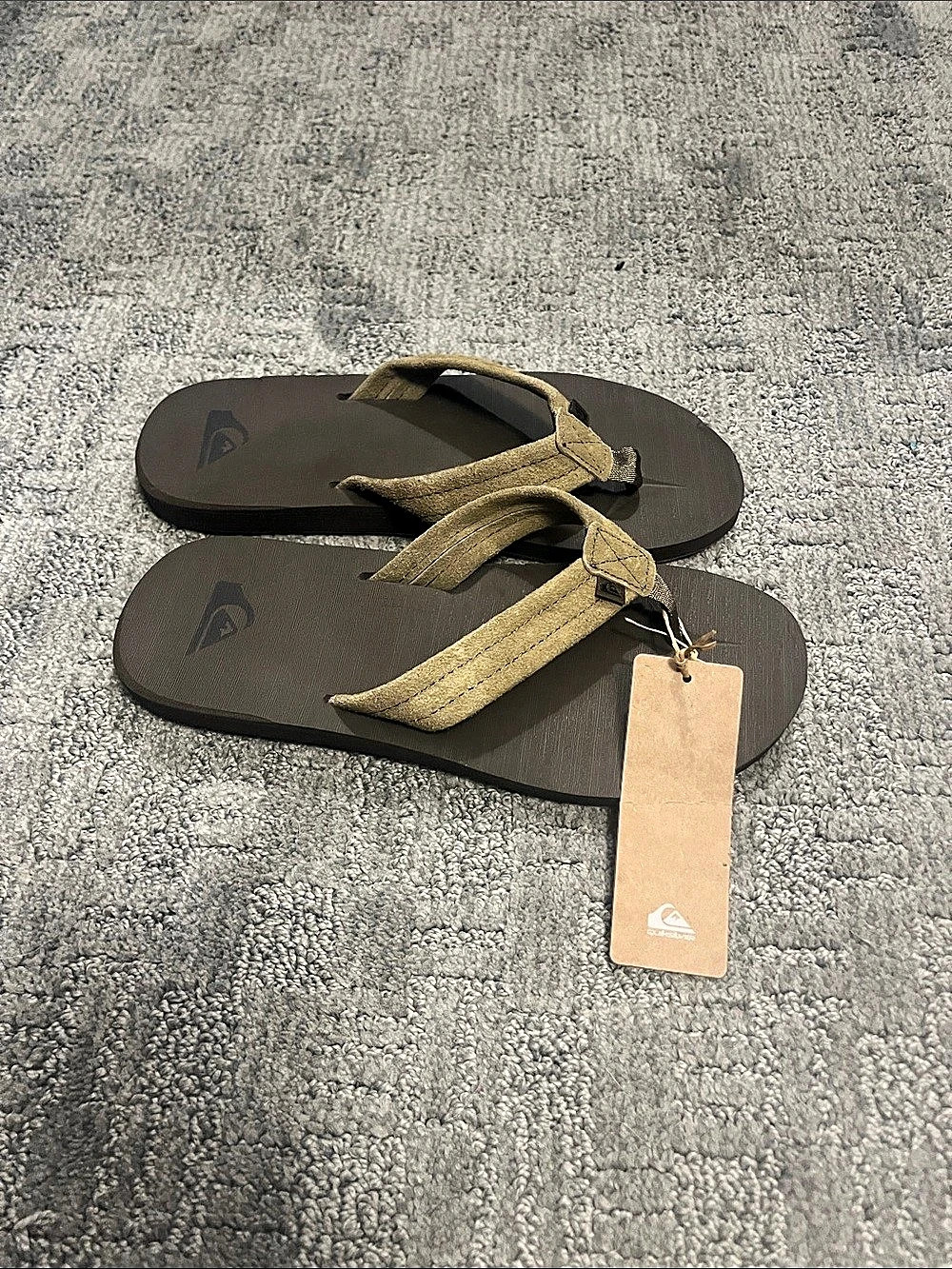 Quiksilver Carver Suede Core Men's Brown Sandals US 8 NWT